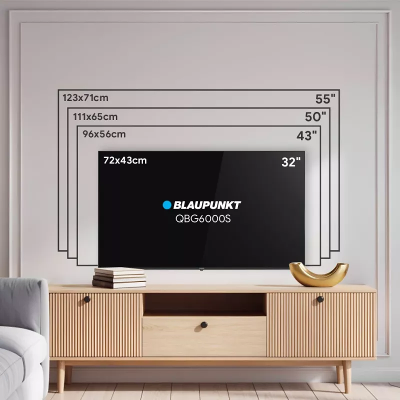 Blaupunkt QLED TV | 32QBG6000S | 32 pollici | Smart TV | Google TV | nero