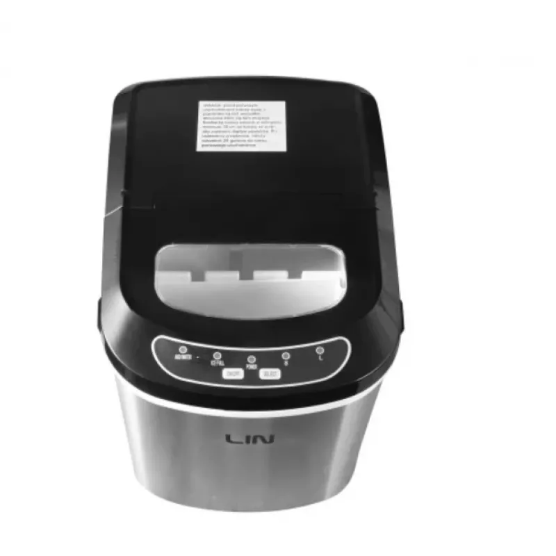 Macchina portatile per cubetti di ghiaccio LIN ICE PRO-S12 argento