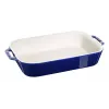 Staub Forma rettangolare in ceramica, blu scuro, 34x24x7,6