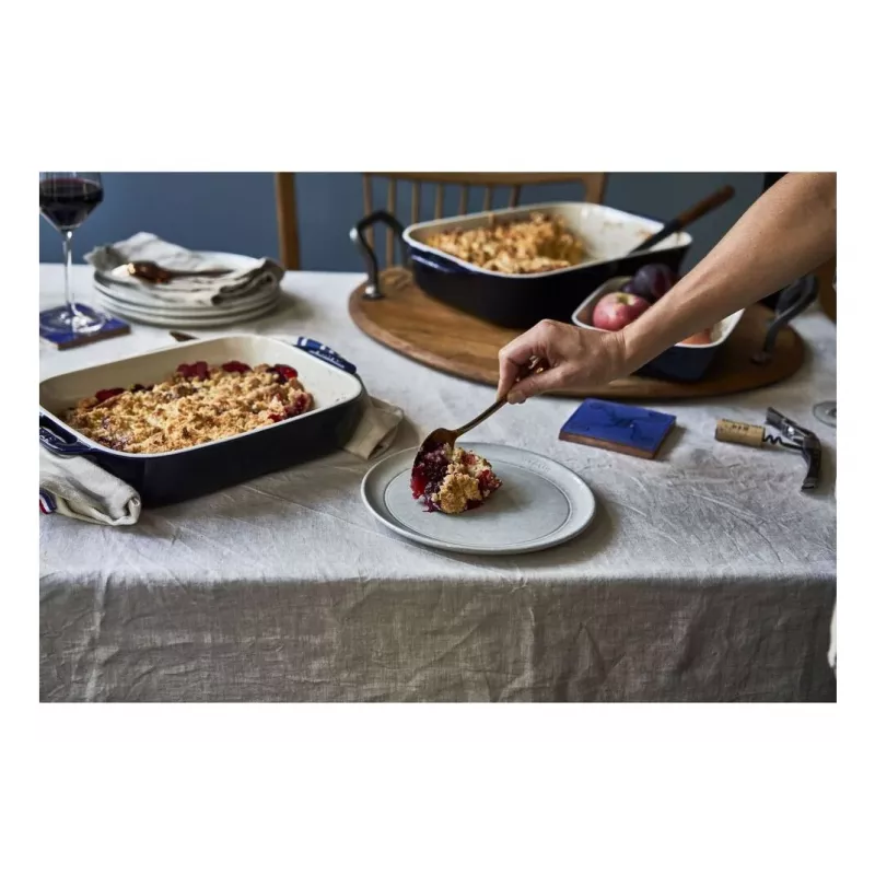 Staub Forma rettangolare in ceramica, blu scuro, 34x24x7,6