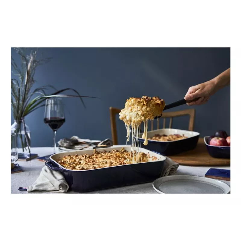 Staub Forma rettangolare in ceramica, blu scuro, 34x24x7,6