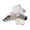 EFB Elektronik 88035P8.1 - RJ-45 - Argento - Connettore maschio - Zinco - Cat6 - 22/26