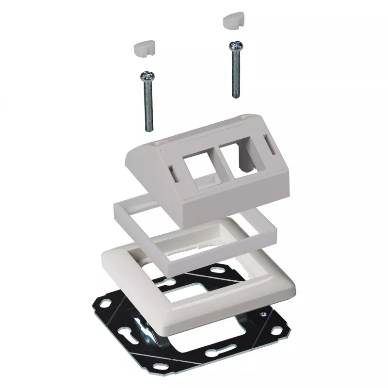 Cornice adattatore EFB Elektronik ET-25092.8 per compatibilità di design con Gira RAL9003 per ET-25092.x e FTTH-OUTLET-xx