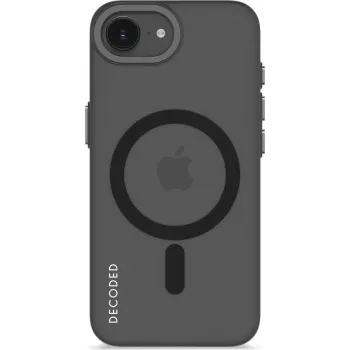 Decoded Custodia trasparente per iPhone 16e, nero opaco trasparente