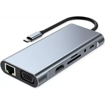 Docking station USB-C VALUE 11-in-1, 4K30 1x(HDMI/VGA/GbE), USB(3xA,1xC,1xC PD) (12.99.1143)