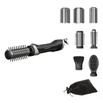 Rowenta Brush Activ UB9540F0 strumento per styling capelli spazzola ad aria calda Warm Black, argento 1000 W