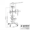 Supporto TV a pavimento 37-70/WEISS TVS-70T-02-W Gembird