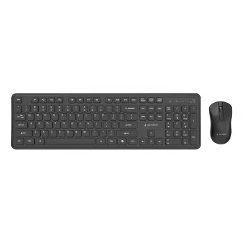 Gembird KBS-WPS-01 set tastiera e mouse wireless, inglese, nero