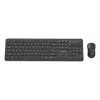 Gembird KBS-WPS-01 set tastiera e mouse wireless, inglese, nero