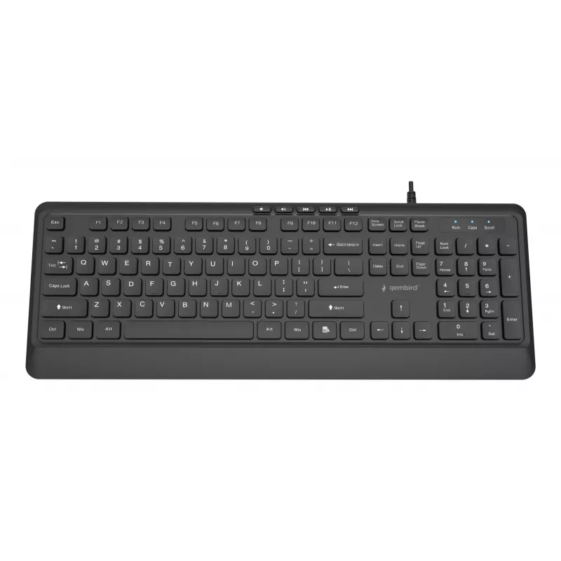 Tastiera multimedia USB ENG/nero KB-MCH-05 Gembird