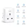 TP-Link Tapo presa smart Wi-Fi mini, interno, bianco, casa, policarbonato (PC), stato, CE, RoHS