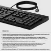 Tastiera con filo HP 125 di HP, modello AY2Y7AA — layout con filo semplice, porta USB