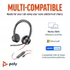 HP Poly Blackwire 8225 Headset stereo USB-C + adattatore USB-C/A