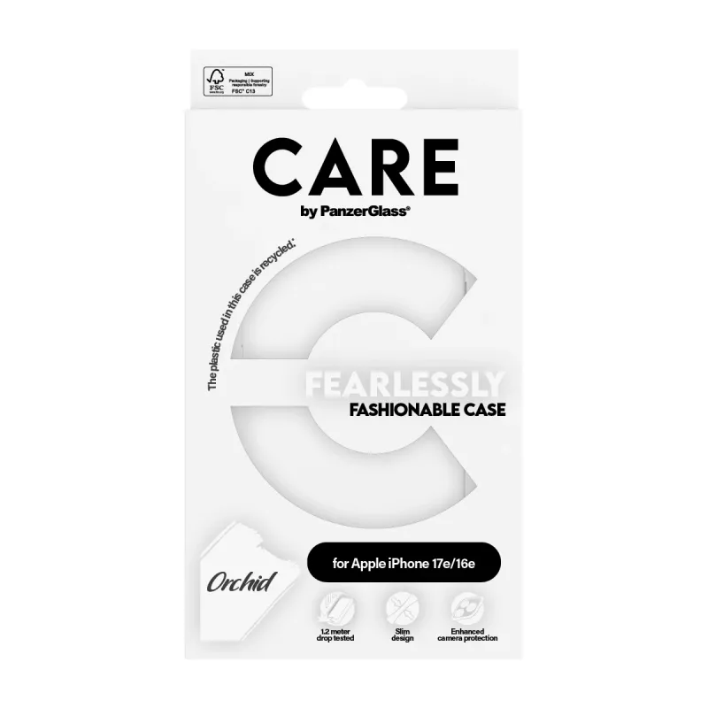 PanzerGlass CARE™ by ® custodia White Orchid iPhone 17e | 16e, custodia, Apple - iPhone 16e, Apple - iPhone 17e, bianco