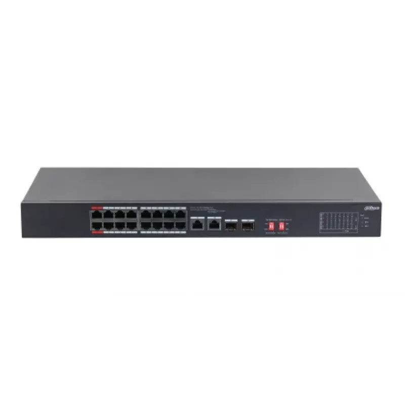 Dahua Technology PoE S3218-16ET-135 Switch di rete Unmanaged L2 Gigabit Ethernet (10/100/1000) Power over Ethernet (PoE) 1U nero