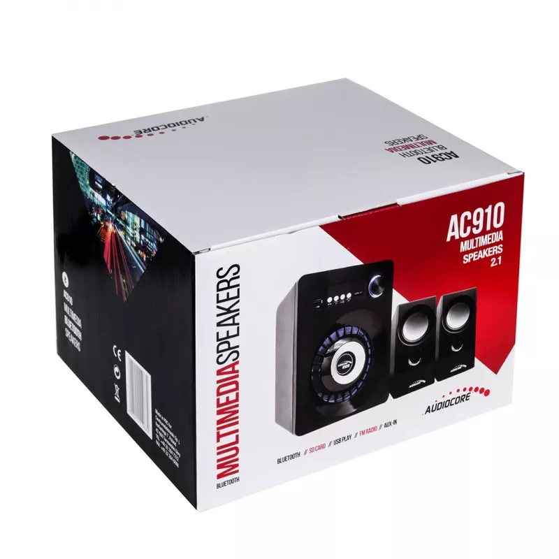 Audiocore AC910 set di diffusori 10 W PC / laptop nero Bluetooth