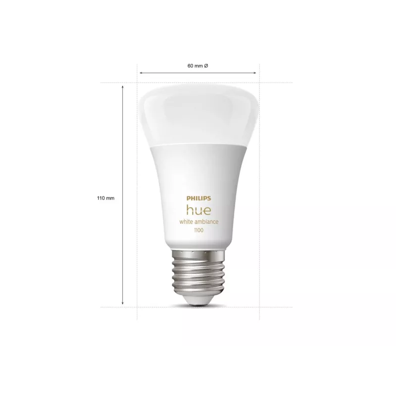 Philips Hue White ambience A60 – lampadina smart E27 – 1100 (confezione da 2)