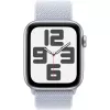 Apple Watch SE GPS 44 mm cassa in alluminio argento, cinturino Sport Loop Blue Cloud