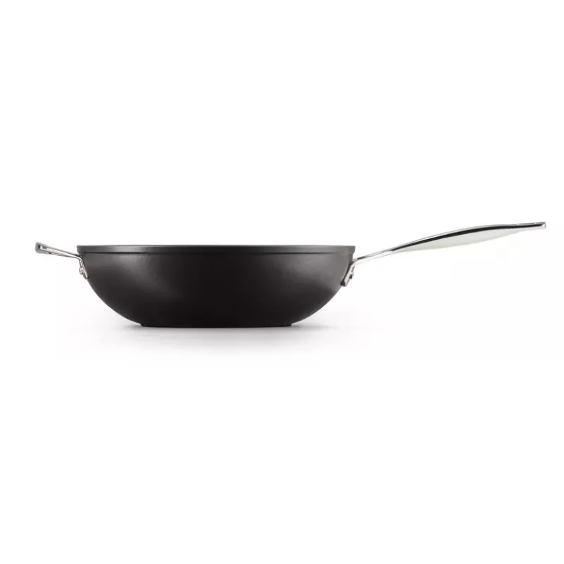 Le Creuset Wok antiaderente Toughened Non-Stick 30 cm nero/argento