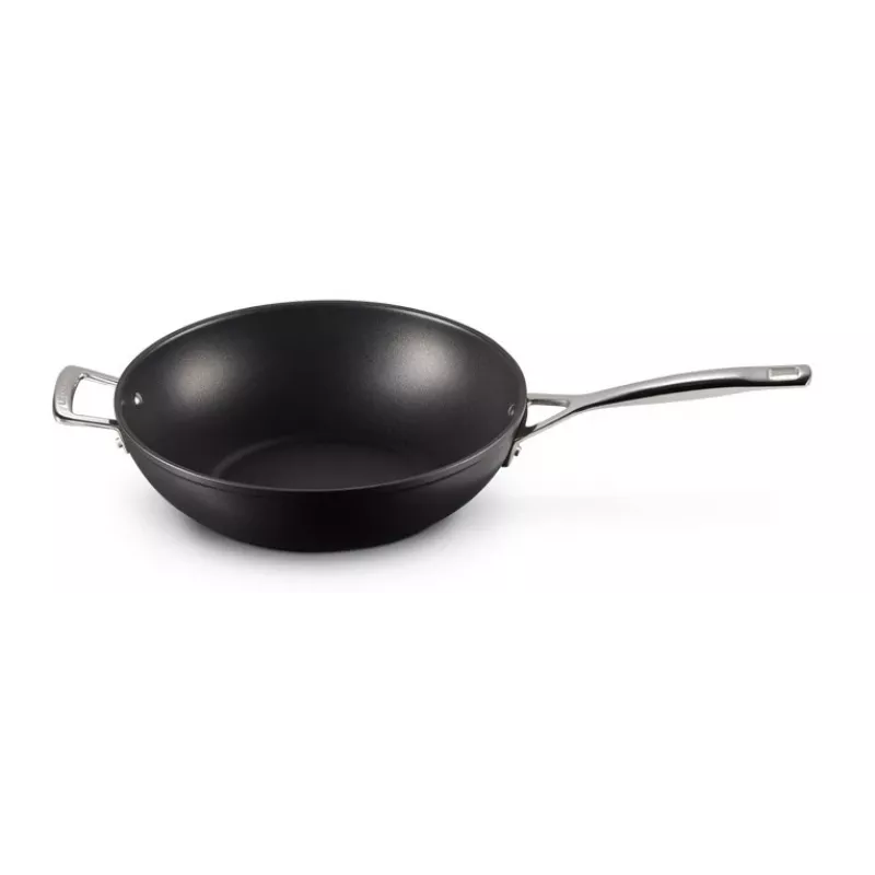 Le Creuset Wok antiaderente Toughened Non-Stick 30 cm nero/argento