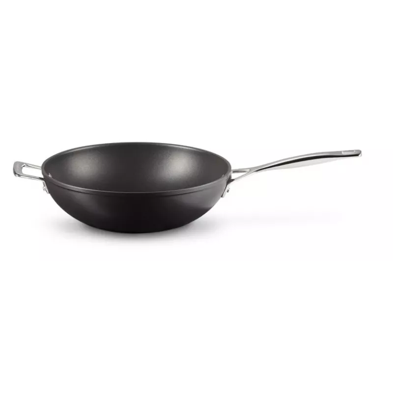 Le Creuset Wok antiaderente Toughened Non-Stick 30 cm nero/argento