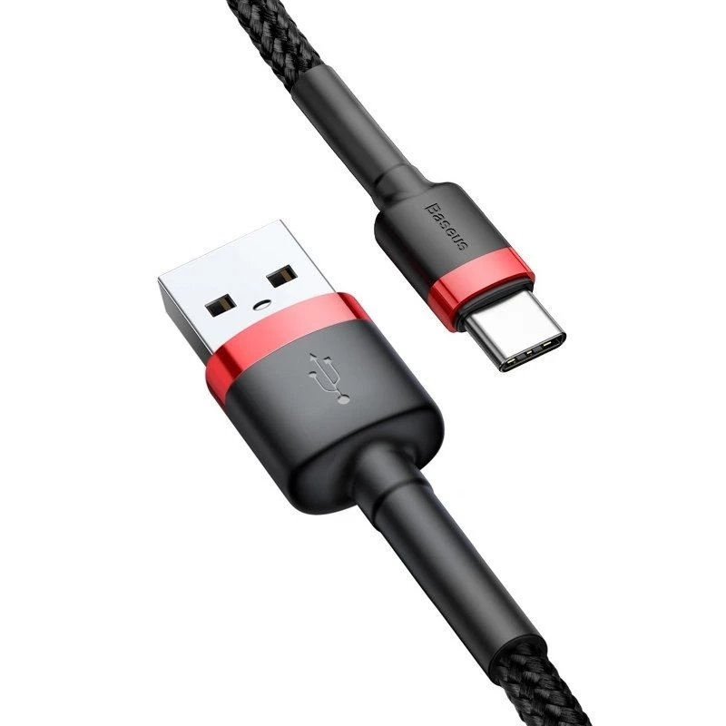 Baseus Cavo USB-C Cafule 2 A 3 m (nero+rosso)
