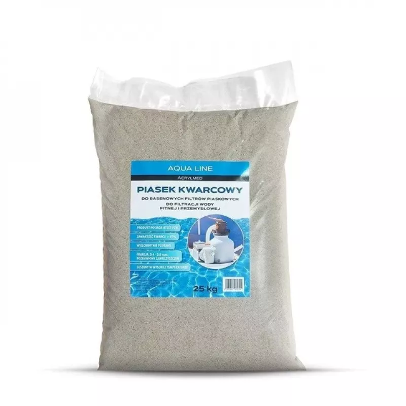 Acrylmed sabbia silicea per filtri per piscina, 25 kg