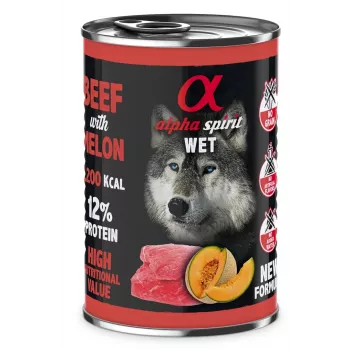 ALPHA SPIRIT WET manzo con melone - cibo umido per cani - 400g