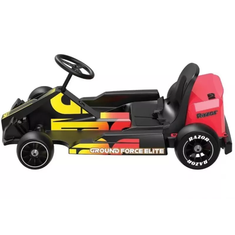 Razor Ground Force Elite - go-kart elettrico, nero e rosso