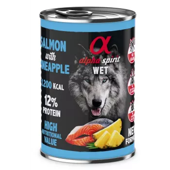 ALPHA SPIRIT WET salmone con ananas - cibo umido per cani - 400 g