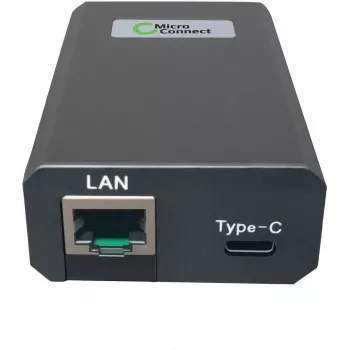 Microconnect POEINJ-25W-USBC - Gigabit Ethernet - 1000 Mbit/s - IEEE 802.3,IEEE 802.3ab,IEEE 802.3u - Cat5,Cat5e,Cat6,Cat6a - 100 m - nero (POEINJ-25W-USBC)