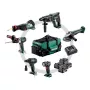METABO Set COMBO 18V 6.1 (SB18LTX +SSW18LTX300BL +KH18LTX24 +W18L9-125QUICK +SSEP18LT +ULA) 4x4,0Ah borsa