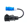 Adattatore da connettore femmina CEE rossa 16A 400V 5 poli a CEE blu 16A 230V 3P