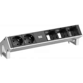 BACHMANN DESK2 2xCEE7/3 3xABD acciaio inox verniciato (902.4860)