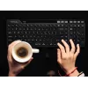 A4Tech Fstyler FBK27C AS Tastiera silenziosa 2,4GHz+BT, nera