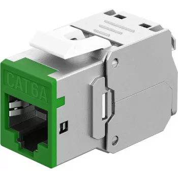 Goobay moduli Keystone RJ45 CAT 6A, STP, sottile, verde (77945)