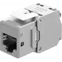 Goobay modulo Keystone RJ45 CAT 6A, STP, sottile, grigio chiaro (77946)