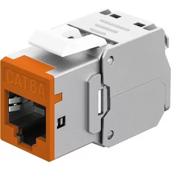 Goobay modulo Keystone RJ45 CAT 6A, STP, sottile, arancione (77947)