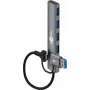 Goobay hub USB 4 porte 2in1 sottile, 5 Gbit/s (79149)