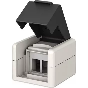 Goobay scatola da parete per esterni IP44, 2x connettori femmina Keystone, (79169)