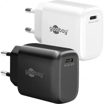 Caricabatterie rapido Goobay 25 W USB-C PD GaN nero (79622)