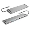 Docking station USB3.2 USB-C, 12 porte, PD