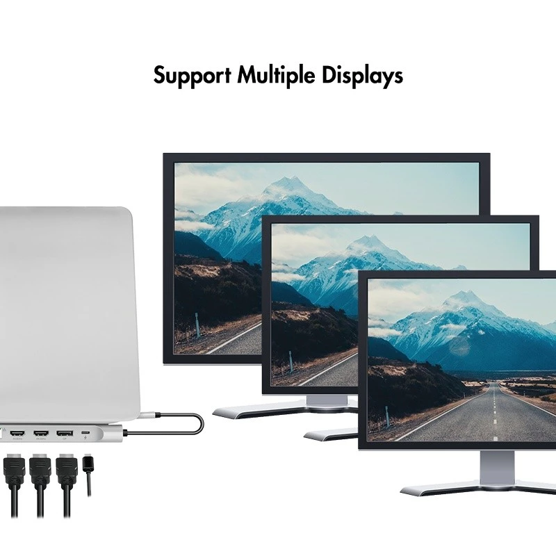 Docking station USB3.2 USB-C, 12 porte, PD