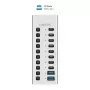 Hub USB3.2 Gen1 10 porte USB-A/C, interruttore on/off