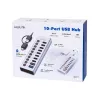 Hub USB3.2 Gen1 10 porte USB-A/C, interruttore on/off