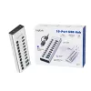 Hub USB3.2 Gen1 10 porte USB-A/C, interruttore on/off