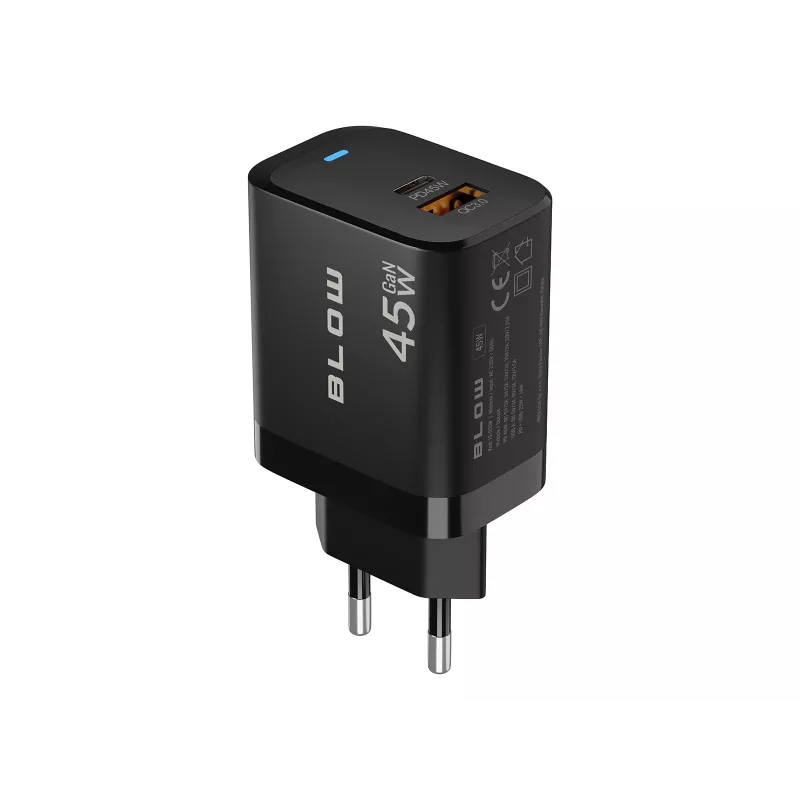 Caricabatterie da parete USB-A USB-C PD 45W + cavo