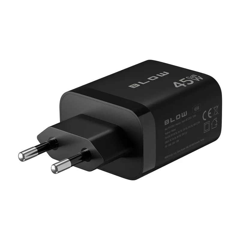 Caricabatterie da parete USB-A USB-C PD 45W + cavo