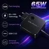 Caricabatterie GaN 65W USB C PD PPS 5V 21V 3A 3.25A