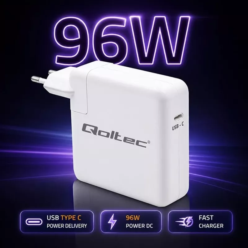 Caricabatterie USB-C 96W 5V 20V 3A 4,8A